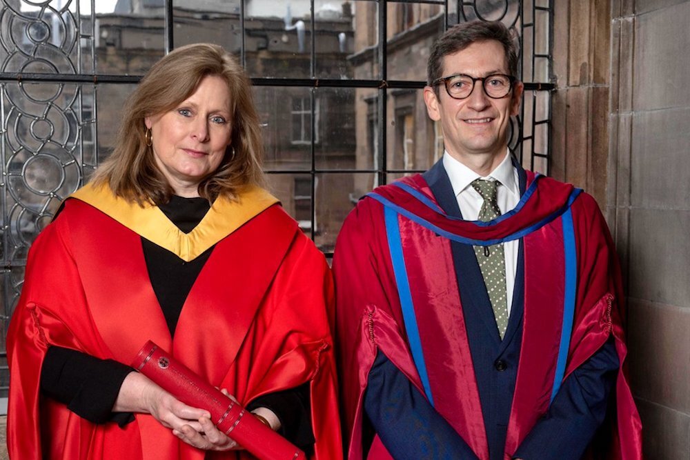 Sarah Brown Honorary Degree With James Boardman