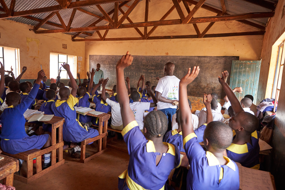 Children attending school in under-resourced communities.